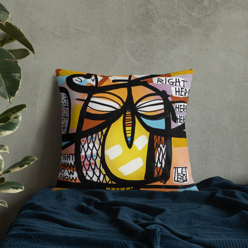 Right Here, Right Now – Lebo Premium Throw Pillow